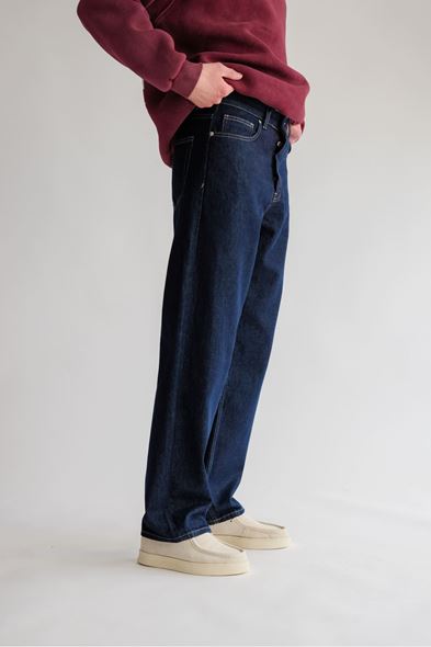 Horten Lacivert Baggy Denim Pantolon